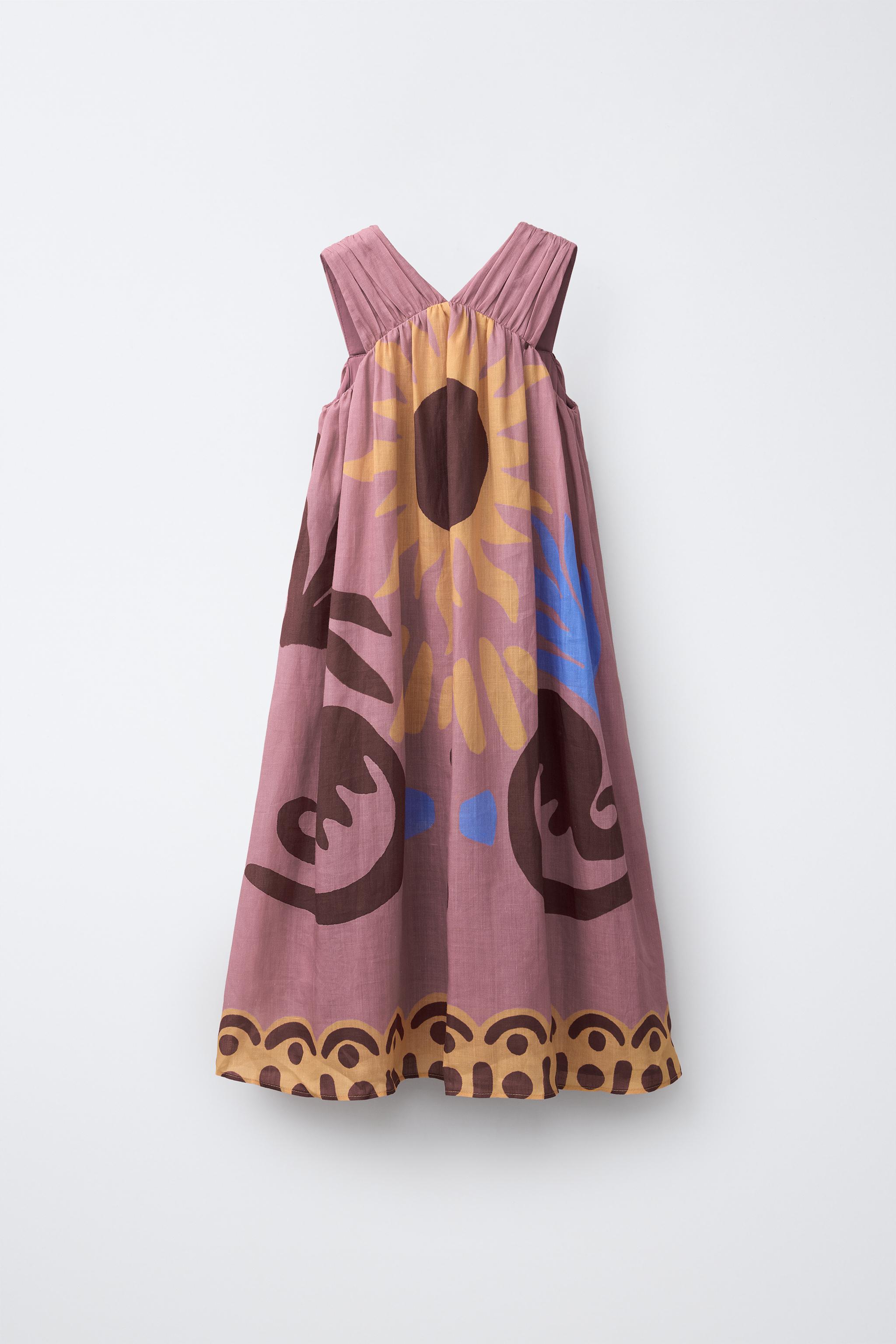 100% RAMIE PRINTED DRESS
